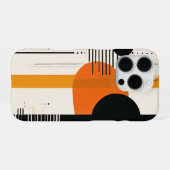 círculos abstractos terracotta iPhoneケース (裏面横)