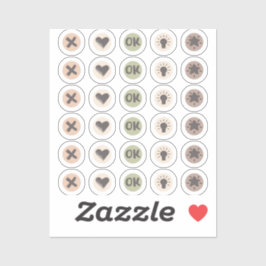 Círculos de doodles para la planificación シール