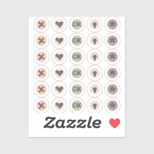 Círculos de doodles para la planificación シール (シート)