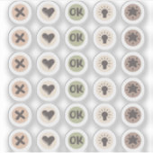 Círculos de doodles para la planificación シール (正面)