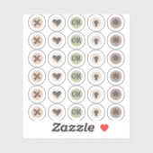 Círculos de doodles para la planificación シール (シート)