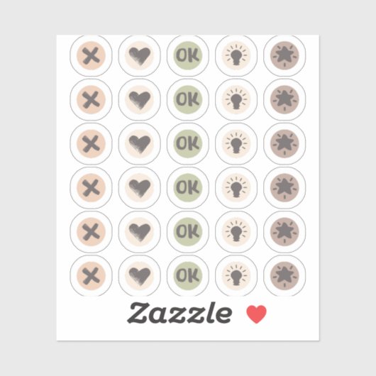 Círculos de doodles para la planificación シール (シート)