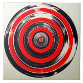 circulos  rojos y negros タイル (正面)