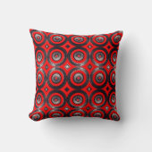 Circulos  Rojos y Negros - Throw Pillow クッション (正面)