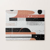 círculos y formas abstractas boho  ジグソーパズル (横)