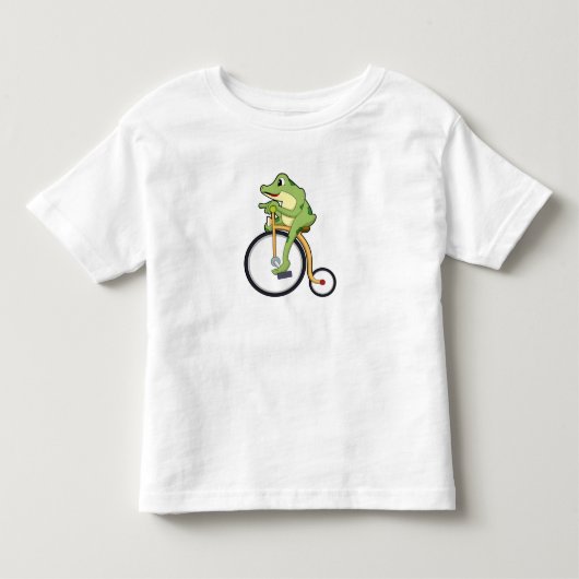 Circusの自転車に乗るカエル.PNG トドラーTシャツ (正面)