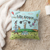 Circus パーソナライズされた Acrobat、ピエロ、および強靭な人 クッション (ブランケット)