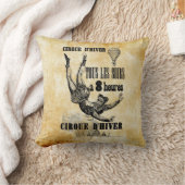 Circus Acrobat Trapezeフランスのヴィンテージア飛んでいるート クッション (ブランケット)