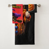 Circus and kitten whimsical Halloween three-p piec バスタオルセット (インサイチュ)