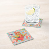 Circus Bear Coaster スクエアペーパーコースター (インサイチュ)