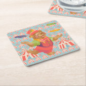 Circus Bear Coaster スクエアペーパーコースター (アングル)