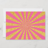 Circus Birthday Invitation Carnival Pink Gold  招待状 (裏面)