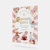 Circus Carnival Baby Shower Diaper Raffle アクリルサイン (傾斜)