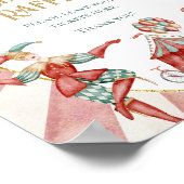 Circus Carnival Baby Shower Diaper Raffle Sign ポスター (角)