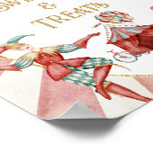 Circus Carnival Baby Shower Sweets and Treats Sign ポスター (角)