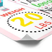 Circus Carnival Carousel First Birthday sign board ポスター (角)