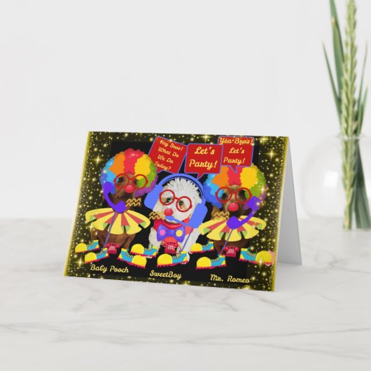 Circus Clown Birthday Buddies Card カード (正面)