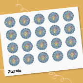 Circus Clown Elephant Student Reward Sticker ラウンドシール