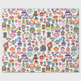 Circus Clown Gift Wrap Party Wrapping Paper ラッピングペーパー