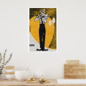 Circus Clown Playing Violin Matchbox Art Print ポスター (キッチン)