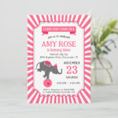 Circus Elephant Birthday Party 招待状 (スタンド正面)