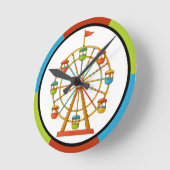 Circus Ferris wheel Wall Clock ラウンド壁時計 (傾斜)