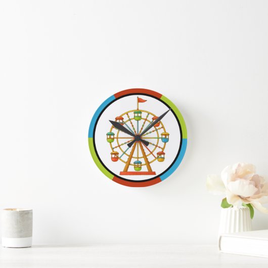 Circus Ferris wheel Wall Clock ラウンド壁時計 (ホーム)