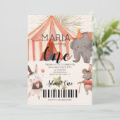 Circus First Birthday Ticket  招待状 (スタンド正面)