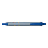 Circus Juggling Lion Blue Kid Personalized Pen 青ボールペン (裏面)