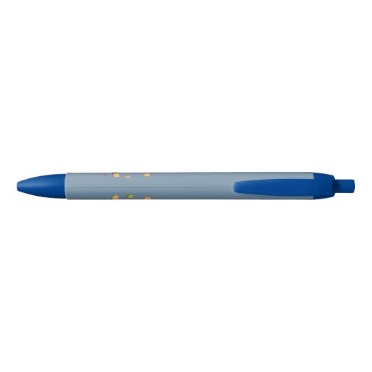 Circus Juggling Lion Blue Kid Personalized Pen 青ボールペン (裏面)