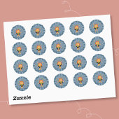 Circus Lion Student Blue Reward Sticker ラウンドシール