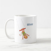 Circus Monkey Acrobat Kid Personalized Mug コーヒーマグカップ (左)