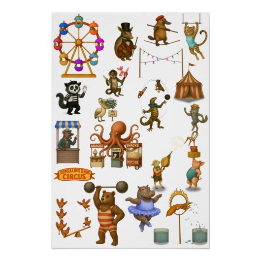 Circus painted crocodile ポスター (正面)