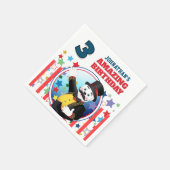 Circus Polar Bear Ringmaster Birthday  スタンダードカクテルナプキン (角)