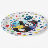 Circus Polar Bear Ringmaster Birthday ペーパープレート (アングル)