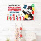Circus Polar Bear Ringmaster Birthday Banner 横断幕 (インサイチュ)