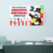 Circus Polar Bear Ringmaster Birthday Banner 横断幕 (トレードショー)