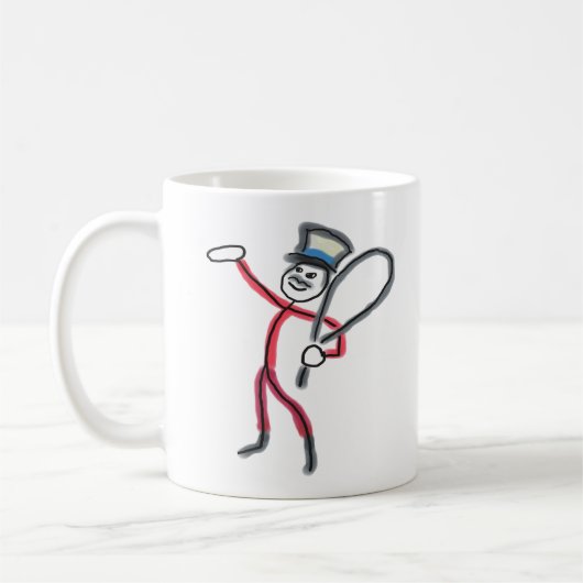 Circus Ringmaster Stickman コーヒーマグカップ (左)