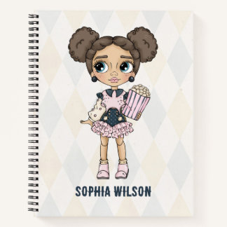 Circus School Pink Cute Girl  Notebook ノートブック