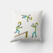 Circus Stickmen Acrobats クッション (裏面)