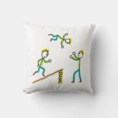 Circus Stickmen Acrobats クッション (正面)