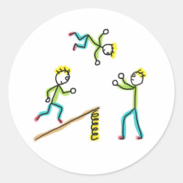 Circus Stickmen Acrobats ラウンドシール