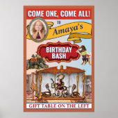 Circus Theme Foam Board Welcome Sign ポスター (正面)