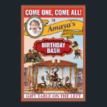 Circus Theme Poster ポスター<br><div class="desc">Add the finishing touch to your circus theme party with a personalized poster,  change the text and photo yourself when ordering. This sign will easily convert to 20 x 30 and 24 x 36 sizes.</div>