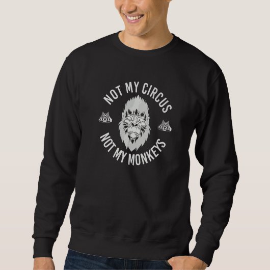 Circus Zoo Animal Monkey  Monkey スウェットシャツ (正面)