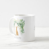 Cirneco dell’Etna | 水彩画の犬と犬種の引用 コーヒーマグカップ (正面左)
