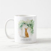 Cirneco dell’Etna | 水彩画の犬と犬種の引用 コーヒーマグカップ (左)