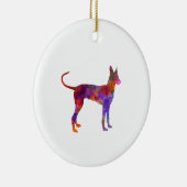 Cirneco Dell Etna in watercolor セラミックオーナメント (右)