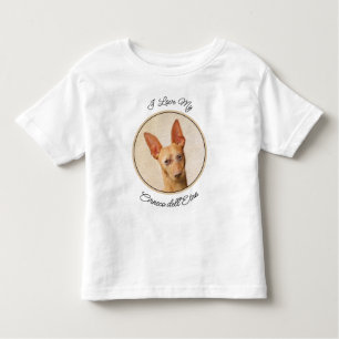 Cirneco dell'Etna's -絵画かわいいオリジナルドッグアート トドラーTシャツ