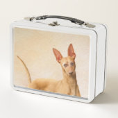 Cirneco dell'Etna's -絵画かわいいオリジナルドッグアート メタルランチボックス (正面)